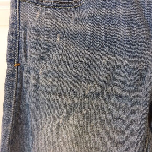 American Eaglel button front blue distressed stretch boy Jean  jeans - Picture 6 of 15